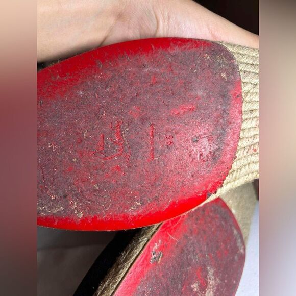 Christian Louboutin Sparrow Birds 'Mom & Dad' Tattoo Patch Espadrille 45 / US 12 - Picture 4 of 12